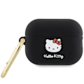 Miniatyrbild 2 av 2: Hello Kitty Silikon 3D Kitty hodedeksel for AirPods Pro 2 (2022/2023) - Svart