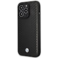 Miniatyrbillede 2 af 7: BMW LÆDER DIAMOND PATTERN MAGSAFE ETUI TIL IPHONE 14 PRO MAX - SORT