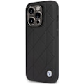 Miniatyrbillede 2 af 8: BMW LÆDER QUILTET ETUI TIL IPHONE 14 PRO - SORT
