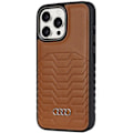Miniatyrbillede 2 af 8: AUDI SYNTETISK LÆDER TASKE MED MAGSAFE TIL IPHONE 15 PRO - BRUN