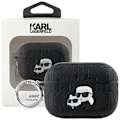 Miniatyrbild 1 av 5: Karl Lagerfeld Monogram Karl & Choupette hodeveske til AirPods Pro 2 - Svart