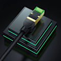 Miniatyrbillede 9 af 11: BASEUS HURTIGT RJ45-NETVÆRKSKABEL. 8 40GBPS 1M FLETTET SORT