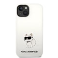 Miniatyrbild 4 av 9: Karl Lagerfeld KLHMP14MSNCHBCH iPhone 14 Plus 6.7 hardt deksel hvit/hvit silikon Choupette MagSafe