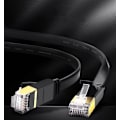 Miniatyrbillede 4 af 11: UGRØNT FLADT KABEL ETHERNET PATCHKABEL RJ45 CAT 7 STP LAN 10 GBPS 10 M SORT (NW106 11265)