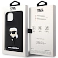 Miniatyrbillede 8 af 8: KARL LAGERFELD RUBBER IKONIK 3D ETUI TIL IPHONE 14 PLUS - SORT