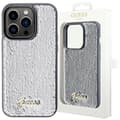 Guess Sequin Script metalldeksel til iPhone 14 Pro - sølv