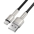 Miniatyrbild 5 av 10: BASEUS CAFULE METALL LYNKABEL 2.4A 25CM SORT