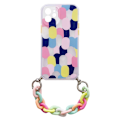 Miniatyrbillede 1 af 9: COLOR CHAIN CASE GEL FLEKSIBELT ETUI MED KÆDEVEDHÆNG TIL XIAOMI REDMI NOTE 10 / REDMI NOTE 10S MULTICOLOR (1)