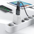 Miniatyrbillede 5 af 7: ACEFAST HURTIG NETVÆRKSLADER 2XUSB 18W QC 3.0 AFC FCP HVID