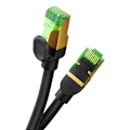 Miniatyrbillede 3 af 11: BASEUS HURTIGT RJ45-NETVÆRKSKABEL. 8 40GBPS 1M FLETTET SORT