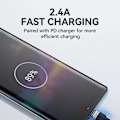 Miniatyrbillede 7 af 8: WOZINSKY WNBAC1 USB-A / USB-C 2.4A KABEL 1 M - SORT