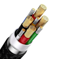 Miniatyrbild 7 av 11: Baseus Flash-seriekabel USB Type C / USB Type A - USB Type C / Lightning / micro USB 100 W 1,2 m svart (CASS030101)