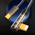 Miniatyrbild 3 av 6: Joyroom S-CL020A6 Lightning-kabel vinklet - USB-C hurtiglading og overføring 20W 1,2 m - blå