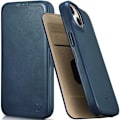 Miniatyrbild 1 av 11: iCarer CE Oil Wax Premium lærfolieveske iPhone 14 Plus lær Flip-veske magnetisk MagSafe Blue (AKI14220707-BU)