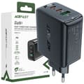 Acefast rask GaN-lader (2xUSB-C / USB-A) PPS / PD / QC4+ 65W svart (A41)