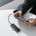 Miniatyrbillede 8 af 10: BASEUS MULTIFUNKTIONEL 4-PORTS HUB (USB-A TIL 4XUSB-A 3.0) 0,25 M SORT
