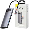 Miniatyrbillede 1 af 11: BASEUS 5IN1 MULTIFUNKTIONEL USBC HUB - USBC 100W/HDMI 4K 30HZ/3XUSB 3.2 GRÅ