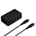 Miniatyrbillede 2 af 6: UNIQ VERSA SLIM LITHOS COLLECTIVE USB-C PD 18W VÆGOPLADER + USB-C / USB-C KABEL - SORT