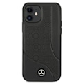 Miniatyrbillede 2 af 7: MERCEDES LEATHER PERFORATED AREA COVER TIL IPHONE 12 MINI - SORT