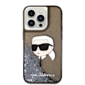 Miniatyrbillede 4 af 9: KARL LAGERFELD GLITTER KARL'S HEAD ETUI TIL IPHONE 14 PRO - SORT