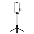 Miniatyrbillede 2 af 11: SELFIE STICK WR1YXS TELESKOPSTATIV 0,71M MED RUND LAMPE - SORT