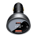 Miniatyrbild 3 av 10: Baseus Digital Display hurtiglader USB-A / USB-C PD3.1 140W svart + USB-C-kabel Baseus Superior Series 5A 240W 1m svart (CGZX070001)