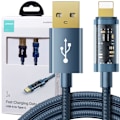 Miniatyrbild 1 av 9: Joyroom USB - Lightning-kabel for lading / dataoverføring 2,4A 20W 1,2m blå (S-UL012A12)
