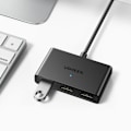Miniatyrbild 3 av 8: Ugreen switch adapter switch box USB 2 innganger - 3 utganger svart (CM409)
