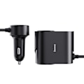 Miniatyrbild 2 av 11: Baseus High Efficiency Pro 2x sigarettenneradapter USB-A USB-C med 30W lader - svart