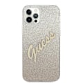 Miniatyrbild 4 av 9: Guess GUHCP12MPCUGLSGO iPhone 12/12 Pro 6.1 gull/gull hardt deksel Glitter Gradient Script