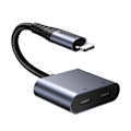 Miniatyrbild 3 av 11: Joyroom SY-L02 Lightning til 2x Lightning DAC-adapter 2in1 - svart