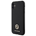 Miniatyrbild 2 av 8: Guess GUHCN61PS4DGPK iPhone 11 / Xr 6.1" svart/svart hårdfodral Strass Metal Logotyp