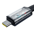 Miniatyrbillede 5 af 11: BASEUS CRYSTAL SHINE CB000089 USB-C / USB-C USB3.2-KABEL 100W 20GBPS 1,5M - SORT