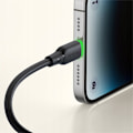 Miniatyrbild 3 av 10: MCDODO LADDARE USB-C BLIXT SNABB LADDNINGSKABEL IPHONE 1M LED SVART
