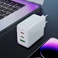 Miniatyrbild 4 av 9: Acefast rask GaN-lader (2x USB-C / USB-A) PPS / PD / QC4+ 65W hvit (A41)
