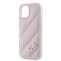 Miniatyrbillede 6 af 8: KARL LAGERFELD DIAGONAL QUILTED SCRIPT COVER TIL IPHONE 15/14/13 - PINK