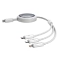 Miniatyrbillede 3 af 11: BASEUS FREE2DRAW CB000084 UDTRÆKKELIG USB-C - LIGHTNING / USB-C / MICRO USB-KABEL 100W 1,1M - HVID