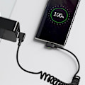 Miniatyrbild 4 av 10: MCDODO ANGLE USB-C SPIRALFJÄDERKABEL SNABBLADDNING TYPE C LED