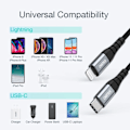 Miniatyrbild 5 av 11: Choetech IP0041 USB-C / Lightning MFi 480Mb/s 3A 2 m kabel - svart