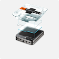 Miniatyrbillede 6 af 11: HÆRDET GLAS SPIGEN GLAS.TR "EZ FIT" 2-PACK GALAXY MED FLIP 6 CLEAR