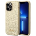 Miniatyrbild 2 av 8: Guess GUHCP14LHGGSHD iPhone 14 Pro 6.1 gull/gull hardt deksel Glitter Script
