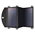 Miniatyrbild 2 av 9: Choetech sammenleggbar solenergi solcellelader 19W 2x USB 2.4A svart (SC001)