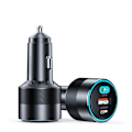 Miniatyrbild 4 av 11: Choetech hurtiglader 130W 2xUSB-C + USB-A svart (TC0011)