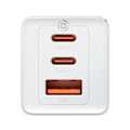Miniatyrbild 5 av 5: GaN hurtiglader 2xUSB C 1xUSB 65W Baseus GaN5 Pro + USB C - USB C 100W kabel - hvit