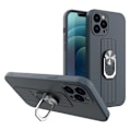 Miniatyrbillede 1 af 3: RINGETUI SILIKONE ETUI MED FINGERGREB OG STATIV TIL XIAOMI REDMI NOTE 10 / REDMI NOTE 10S MØRKEBLÅ