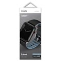 Miniatyrbild 3 av 3: UNIQ Linus Apple Watch Series 4/5/6/7/8/SE/SE2/Ultra armbånd 42/44/45mm. Airosoft silikon svart/midnattssvart