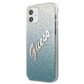 Miniatyrbild 3 av 9: Guess GUHCP12SPCUGLSBL iPhone 12 mini 5.4 blå/blå hardt deksel Glitter Gradient Script