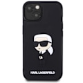 Miniatyrbillede 3 af 8: KARL LAGERFELD RUBBER IKONIK 3D ETUI TIL IPHONE 14 PLUS - SORT
