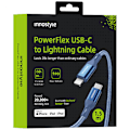 Miniatyrbild 1 av 11: INNOSTYLE POWERFLEX USB-C LIGHTNING MFI SNABBLADDNINGSKABEL FÖR IPHONE KEVLAR 2M BLÅ