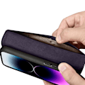 Miniatyrbild 3 av 11: iCarer Lommebokveske 2-i-1 iPhone 14 Pro-deksel Leather Flip Cover Anti-RFID mørk lilla (WMI14220726-DP)